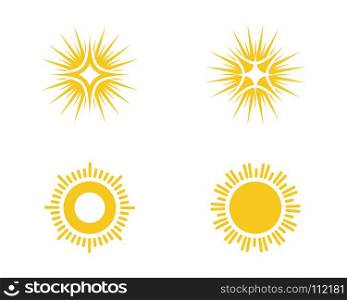 Sun icon Vector illustration Logo Template