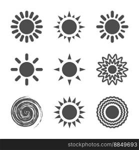 Sun icon vector image