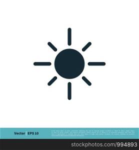 Sun Icon Vector Logo Template Illustration Design. Vector EPS 10.