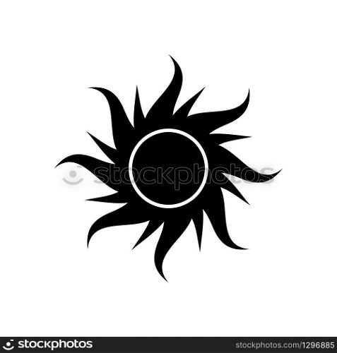 sun icon vector on white back. sun icon vector