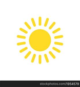 Sun icon vector on white background