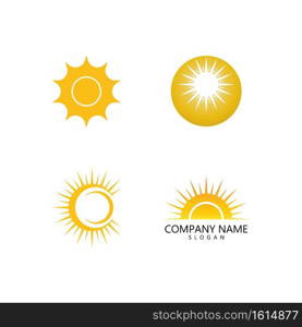 sun illustration logo vector icon template