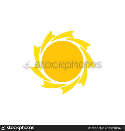 sun illustration logo vector icon template