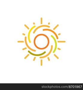 sun illustration logo vector icon template