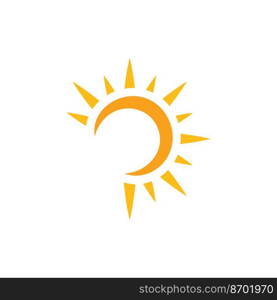 sun illustration logo vector icon template