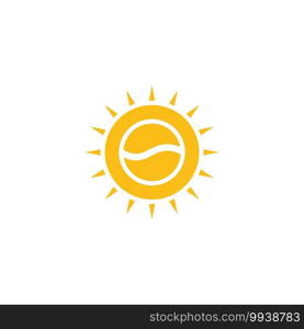 sun illustration logo vector icon template