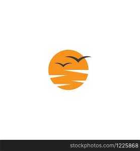 sun illustration logo vector template