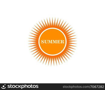 sun ilustration logo vector icon template