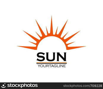 sun ilustration logo vector icon template