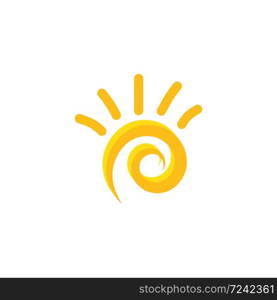 sun ilustration logo vector icon template