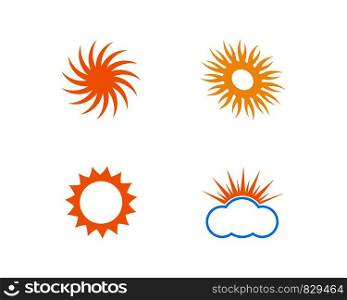 sun ilustration logo vector icon template