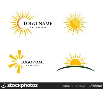 sun ilustration logo vector icon template