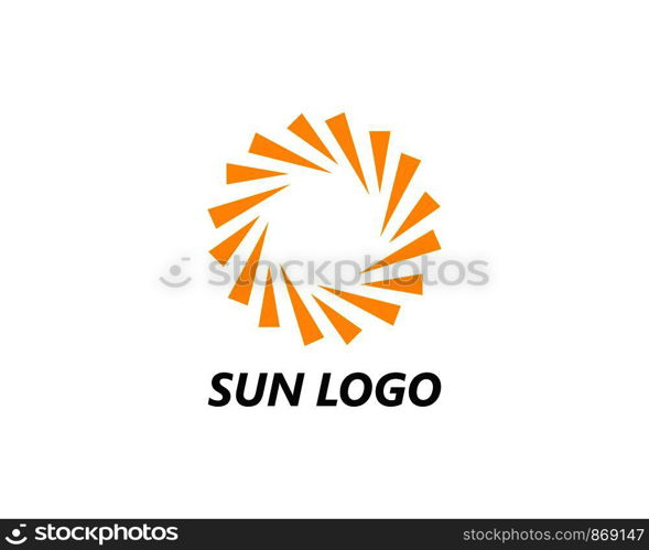 sun ilustration logo vector icon template