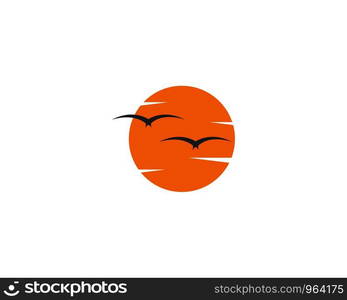 sun ilustration logo vector icon template