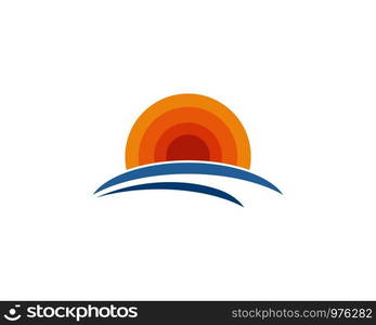 sun ilustration logo vector icon template