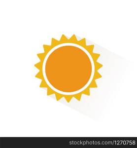 Sun. Isolated color icon. Seasons glyph vector illustration