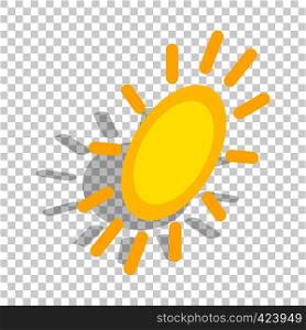 Sun isometric icon 3d on a transparent background vector illustration. Sun isometric icon