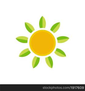 sun leaf flat design