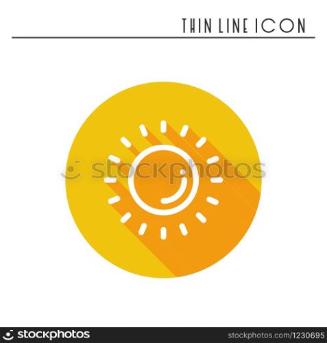 Sun line simple icon. Weather symbols. Meteorology. Forecast design element. Template for mobile app, web and widgets.Vector style linear icon. Illustration. Flat sunlight, sign. Logo. Sun line simple icon. Weather symbols. Meteorology. Forecast design element. Template for mobile app, web and widgets. Vector style linear icon. Isolated illustration. Flat sunlight, sign. Logo.