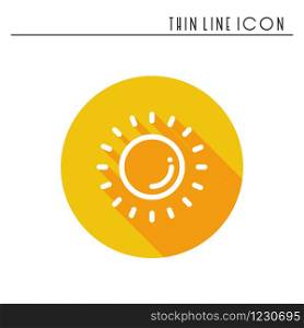 Sun line simple icon. Weather symbols. Meteorology. Forecast design element. Template for mobile app, web and widgets.Vector style linear icon. Illustration. Flat sunlight, sign. Logo. Sun line simple icon. Weather symbols. Meteorology. Forecast design element. Template for mobile app, web and widgets. Vector style linear icon. Isolated illustration. Flat sunlight, sign. Logo.