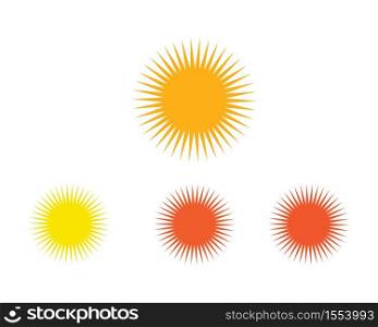 Sun logo icon Vector illustration design template