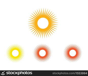 Sun logo icon Vector illustration design template