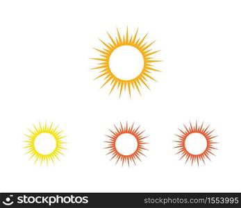 Sun logo icon Vector illustration design template
