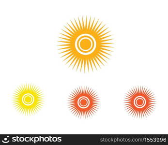 Sun logo icon Vector illustration design template