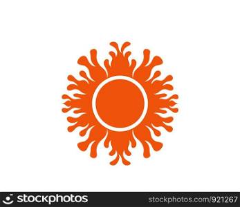 sun Logo icon vector illustration design template