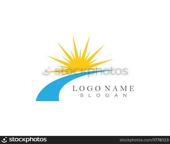 sun logo light icon - Vector