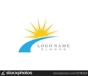 sun logo light icon - Vector