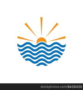 sun logo stock illustration design