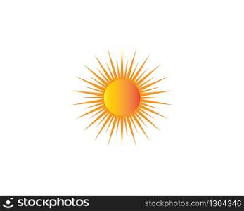Sun logo template vector icon illustration design