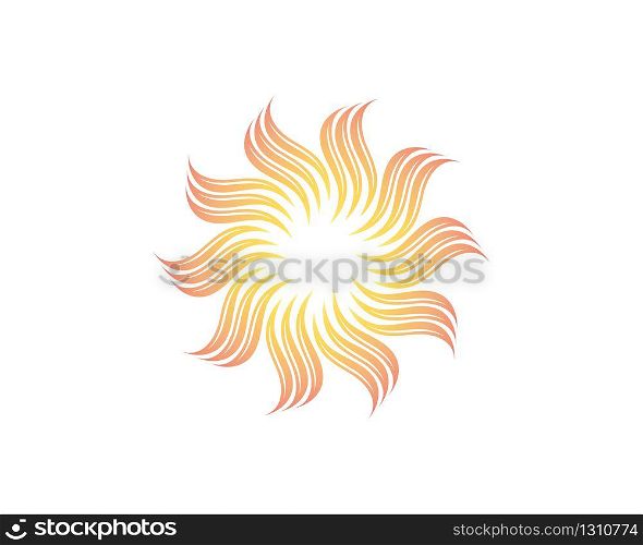 Sun logo vector template