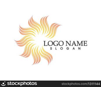 Sun logo vector template