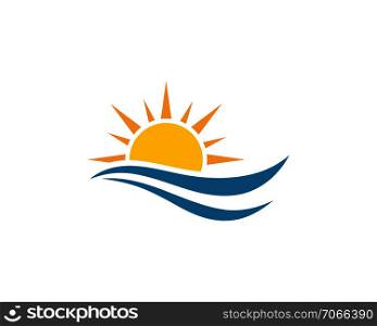 sun logo vector template