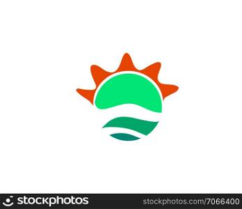 sun logo vector template