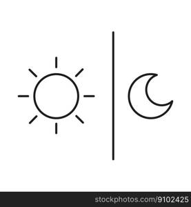 sun moon icons on white background. Vector illustration. EPS 10.. sun moon icons on white background. Vector illustration.