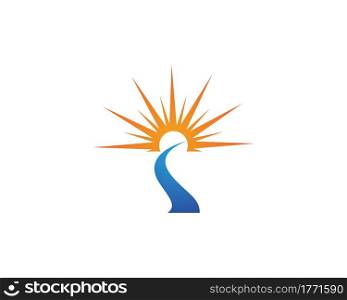 Sun nature logos and symbol design icon