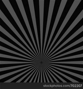 Sun rays background in black and gray color. Flat desig. Eps10. Sun rays background in black and gray color. Flat desig