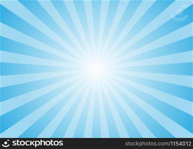 Sun rays vector. Abstract blue sun rays background