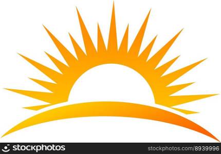 Sun rise logo vector image