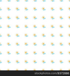 Sun seamless pattern in doodle style. Simple decorative backdrop for fabric design, textile print, wrapping, cover. Vector illustration.. Sun seamless pattern in doodle style.