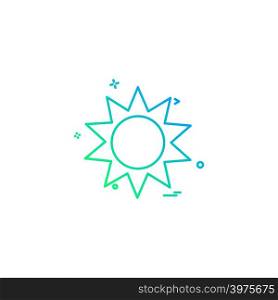 sun shine hot icon vector design
