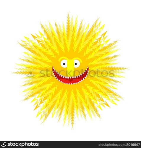 Sun smile. Summer Yellow Sun. Symbol summer. Vector illustration&#xA;