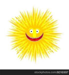 Sun smile. Summer Yellow Sun. Symbol summer. Vector illustration&#xA;