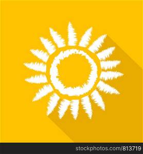 sun solar icon design on orahge background, vector illustration, eps 10