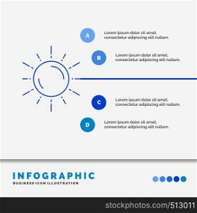 sun, space, planet, astronomy, weather Infographics Template for Website and Presentation. Line Blue icon infographic style vector illustration. Vector EPS10 Abstract Template background