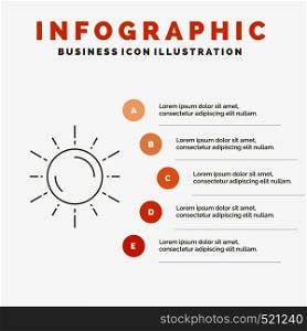 sun, space, planet, astronomy, weather Infographics Template for Website and Presentation. Line Gray icon with Orange infographic style vector illustration. Vector EPS10 Abstract Template background