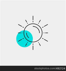 sun, space, planet, astronomy, weather Line Icon. Vector EPS10 Abstract Template background